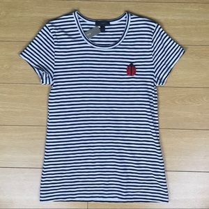 J. Crew navy striped Ladybug Painter’s tee shirt